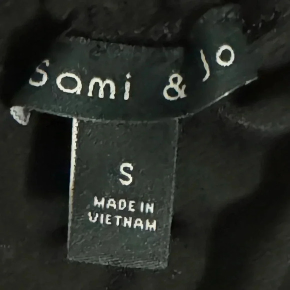 Sami & Jo Womens Sz Small Maxi Dress Sleeveless Halter Color Block Black Pink - Picture 6 of 10